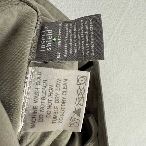 Simms Pants Mens XL Beige Tan Insect Shield Performance Zip Cargo Pocket Fishing - Picture 8 of 10